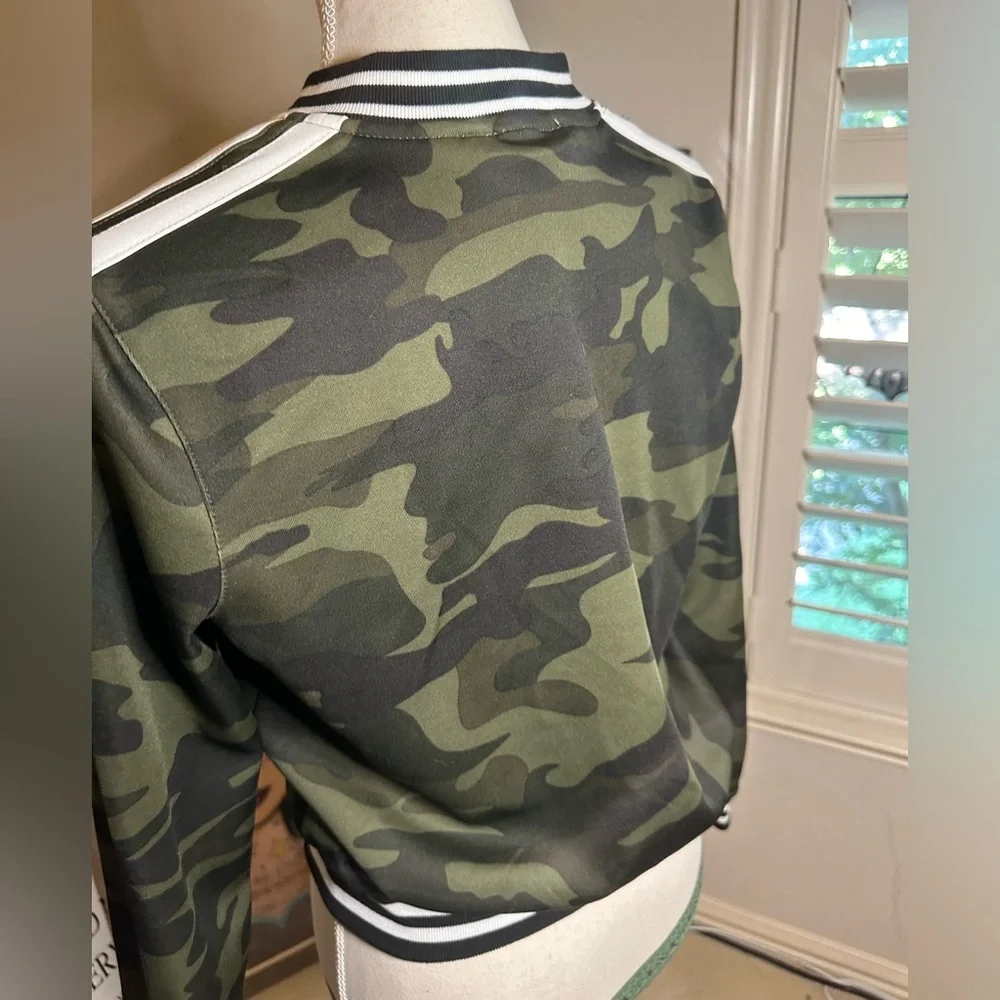 New Look Supreme green camo jacket stripes size small - Picture 3 of 6